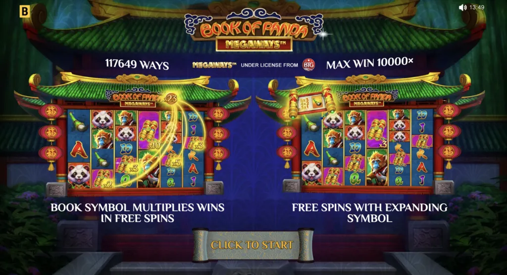 BG Book of Panda Megaways Screenshot