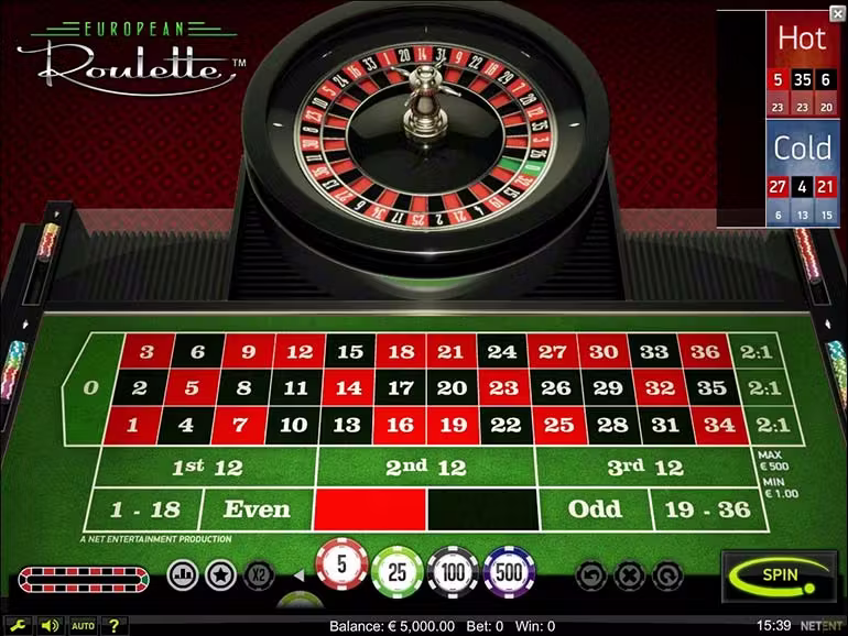 European Roulette Screenshot